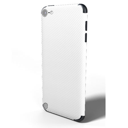 SlickWraps Carbon Fiber Wrap for iPod Touch 5, White