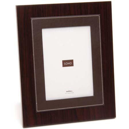 Swing Soho Wood Brown Faux Accents Frame, 5x7in, Walnut