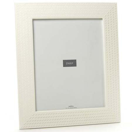 Swing Ziggy Wood Zig-Zag Design Frame for 4x6in, White