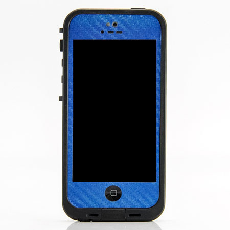SlickWraps Carbon Fiber LifeProof Wrap for iPhone 5, Blue