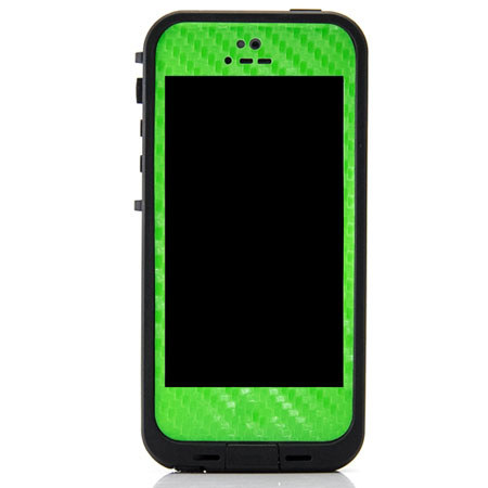 SlickWraps Carbon Fiber LifeProof Fre Wrap for iPhone 5, Green