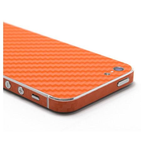 SlickWraps Carbon Fiber LifeProof Fre for iPhone 5, Orange