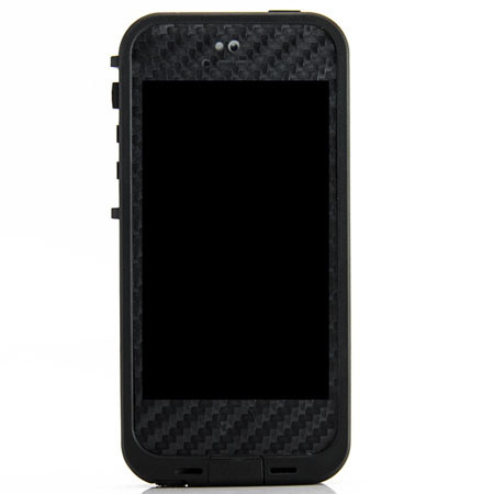 SlickWraps Carbon Fiber LifeProof Wrap for iPhone 4/4S, Black
