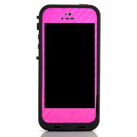 SlickWraps Carbon Fiber LifeProof Wrap for iPhone 4/4S, Pink