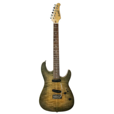 Sawtooth Natural Series Electric Guitar with Single Coil Pickups, Flame Maple