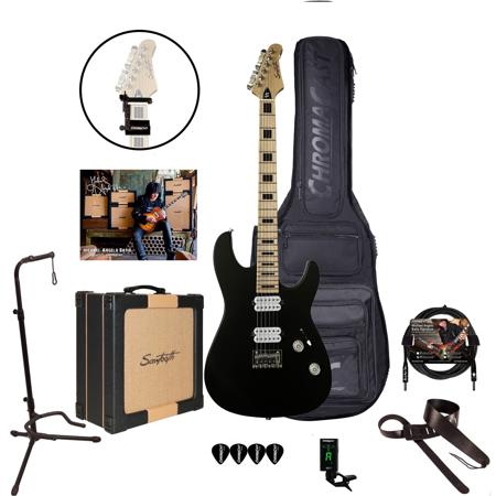 Sawtooth ST-M24 MAB Signature Electric Guitar with 25W Amp, Maple, Satin Black