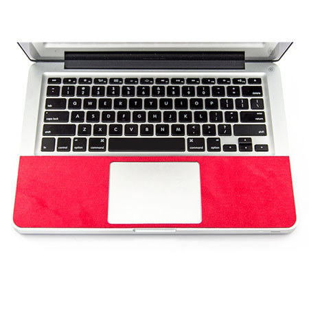 SlickWraps Gamuza Ultrasuede Wristpad for MacBook Pro 13", Red