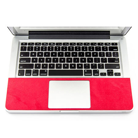 SlickWraps Gamuza Ultrasuede Wristpad for MacBook Pro 15.4", Red