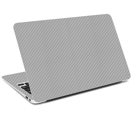 SlickWraps Carbon Fiber Wrap for MacBook Retina 13", Silver