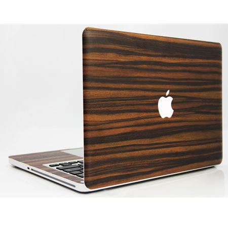 SlickWraps Wood Wrap for MacBook Retina 15", Ebony