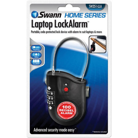 Swann Portable Code-Protected Laptop LockAlarm