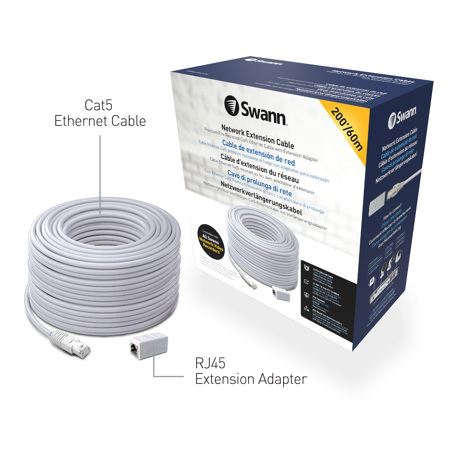 Swann Cat5 Security Ethernet Cable, 200', White