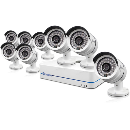 Swann NVR8-7085 8 Ch 720p Network Video Recorder and 8x NHD-806 Cameras