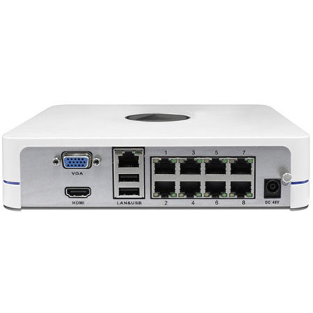 Swann NVR8-7085 8 Ch 720p Network Video Recorder and 8x NHD-806 Cameras