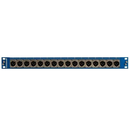 Switchcraft XLR 16 Male to 2x DB25 Rear Pass-Through I/O Rack Panel