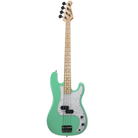 Sawtooth EP Series Electric Bass Guitar, Maple Fretboard, Surf Green