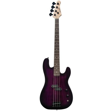 Sawtooth EP Series Electric Bass Guitar, Trans Purple