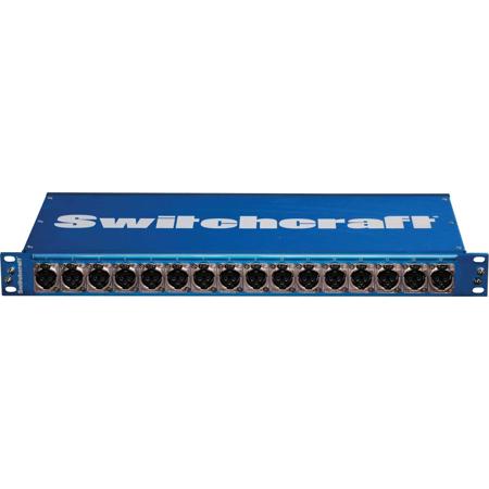 Switchcraft XLR 16 Female to 2x DB25 Rear Pass-Through I/O Rack Panel