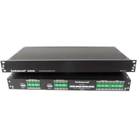 Switchcraft Rackmounted 8 Input 3-Way Dual Isolated Audio Splitter, I/O on Rear