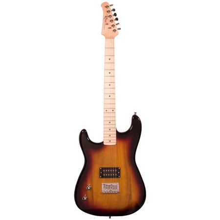 Sawtooth Rise Left-Handed 3/4 Size Beginner Electric Guitar, Sunburst w/Amp