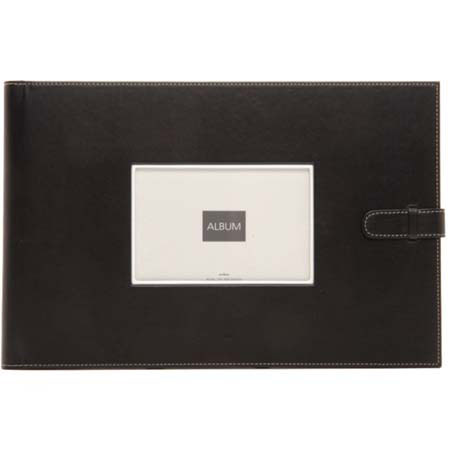 Swing Piping Bound Photo Album, holds 192 4x6" Photos 4-up, Black.