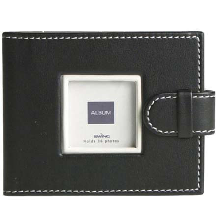Swing Mini Piping Bound Album 24 2x3in Photo 1-Up Black