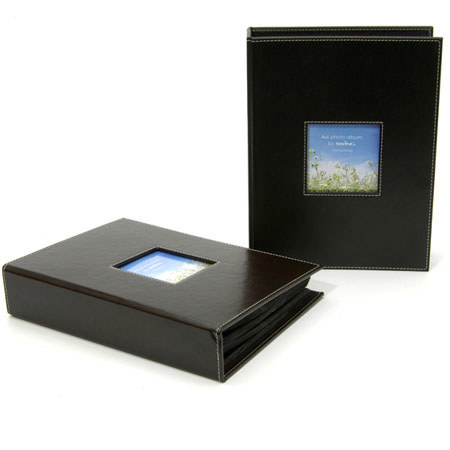 Swing Sienna Photo Album, holds 144 4x6" Photos 2-up, Black.