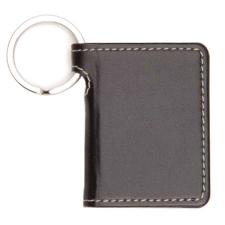 Swing Key Chain Plastic 2in x 3in Photo Holder, Black