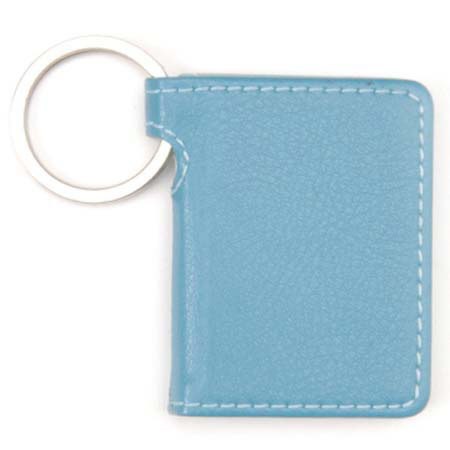 Swing Key Chain Plastic 2in x 3in Photo Holder, Teal