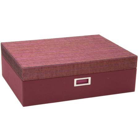 Swing Mosell Document Storage Box 13x10x4.25in Bordeaux