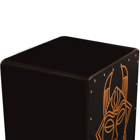 Sawtooth Harmony Hand Stained Spirit Design Large Size Cajon, Satin Black