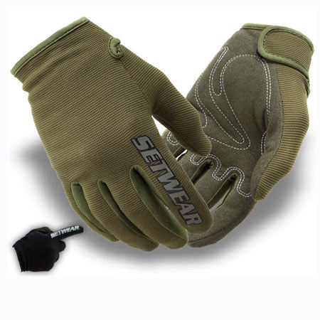 SetWear Medium Stealth Gloves, Green