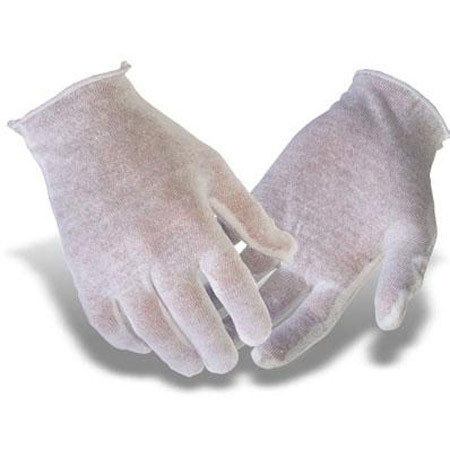 SetWear Women's Throw Away White Cotton Gloves, 12 Pairs