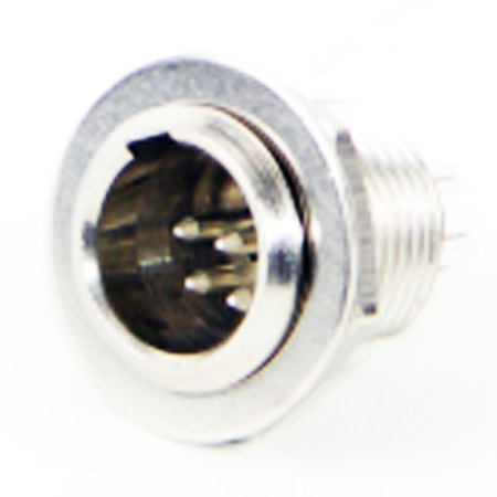 Switchcraft Tini-QG Mini XLR 8 Pin Male Circular Panel Mount, Nickel Housing