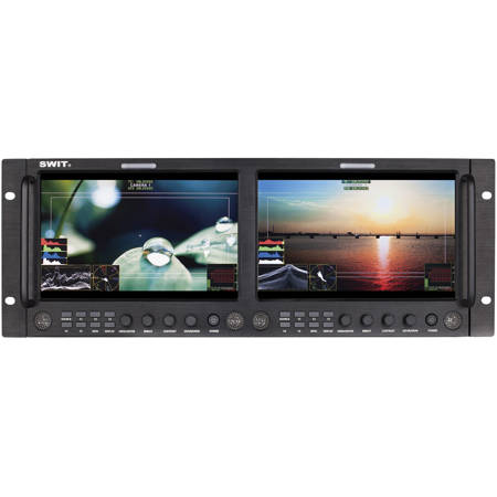 SWIT Electronics Dual 9" Full HD Waveform IPS LED Monitor with 19" 4U Rack Mount