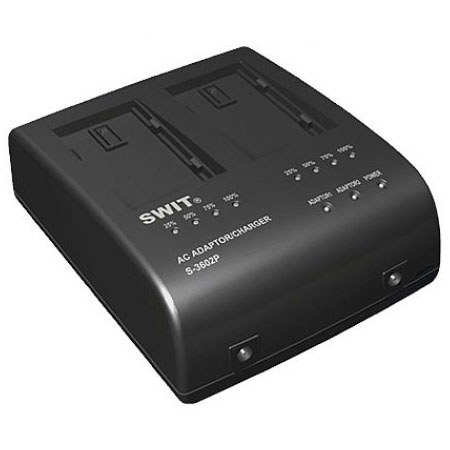 SWIT Electronics 2-Channel Charger with DC Output for Panasonic CGR-D Series Batteries
