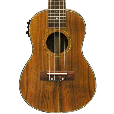 Sawtooth Koa/Acacia Concert-Electric Ukulele, Rosewood Fingerboard,Natural Satin