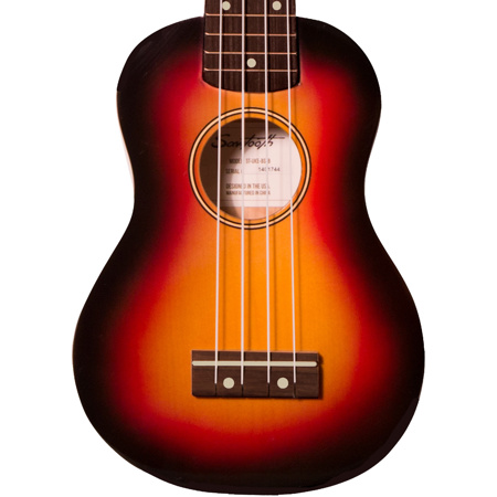 Sawtooth Basswood Soprano Ukulele, Sunburst