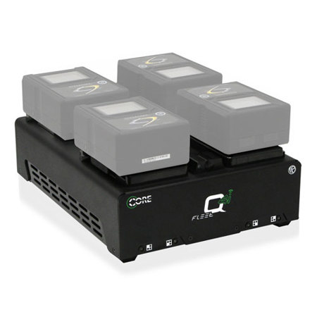 Core SWX Fleet-Q4Ai 4-Position Fast Li-Ion Charger with Voltbridge, Gold Mount