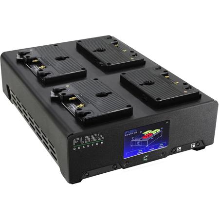 Core SWX Quantum 4-Position Gold Mount Fast Simultaneous Li-Ion Charger with Touchscreen Color LCD