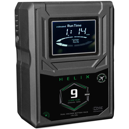 Core SWX Helix 9 Mini Dual Voltage Output 98wh V-Mount Li-ion Battery