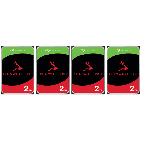 Seagate IronWolf Pro SATA III 3.5" Internal NAS Hard Drive, 7200 RPM 2TB 4-Pack
