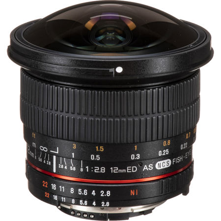 Samyang 12mm F2.8 Full Frame Fisheye, Manual Focus Lens for Nikon F Mount with AE Chip