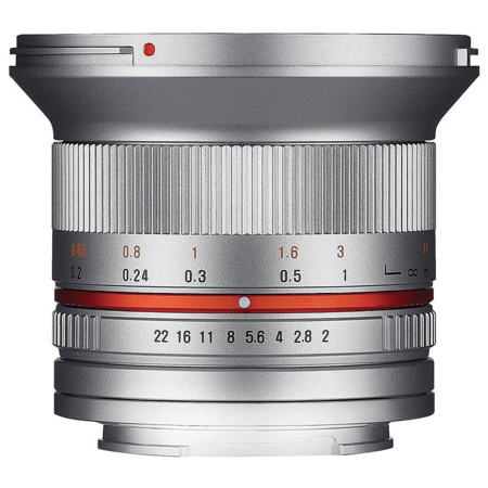 Samyang 12mm F2.0 NCS CS Ultra Wide, Manual Focus Lens for Sony E Cameras, Silver
