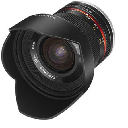 Samyang 12mm F2.0 NCS CS Ultra Wide Angle Lens for Samsung NX Cameras, Black