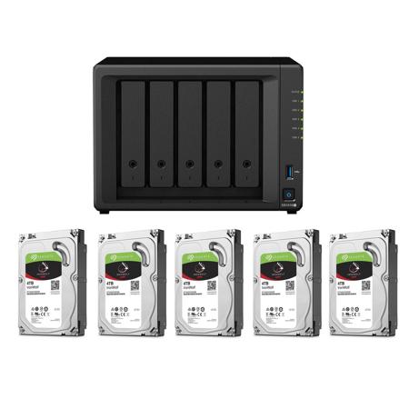 Synology DiskStation DS1019+ 5Bay NAS Enclosure Diskless W/5x Seagate Hard Drive