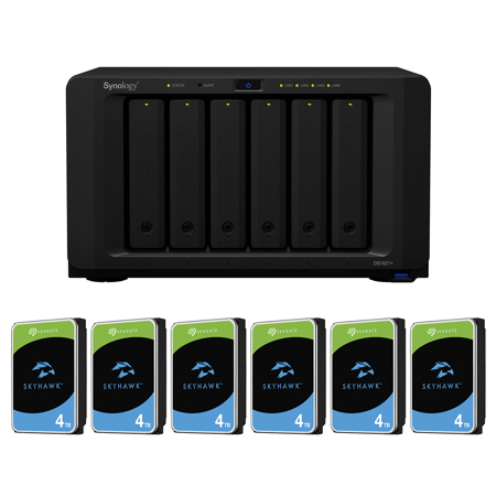 Synology DiskStation DS1621+ 6-Bay NAS Enclosure, Bundle with 6x WD Red Pro 4TB 3.5" SATA III Internal NAS Hard Drive