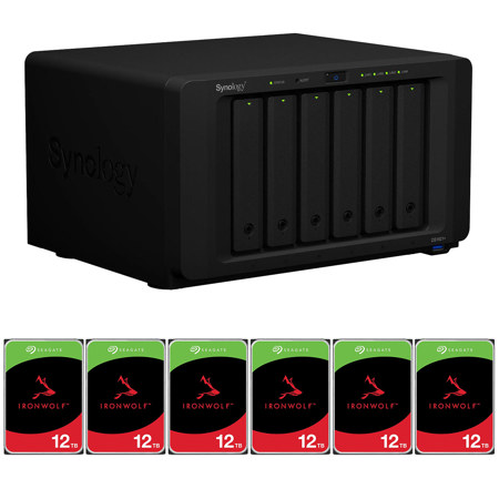 Synology DiskStation DS1621+ 6-Bay NAS Enclosure w/6x 12TB SATA III 3.5" NAS HDD