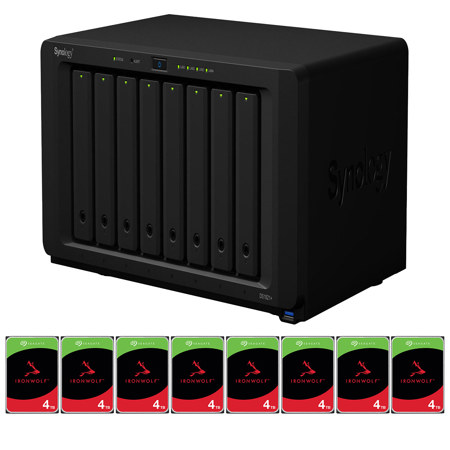 Synology DiskStation DS1821+ 8-Bay NAS Enclosure w/8x 4TB SATA III 3.5" NAS HDD