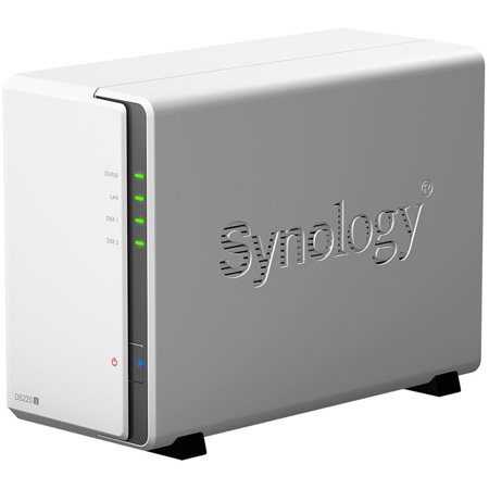 Synology DiskStation DS220j 2-Bay NAS Enclosure, 3.5"/2.5" SATA Drive Bay